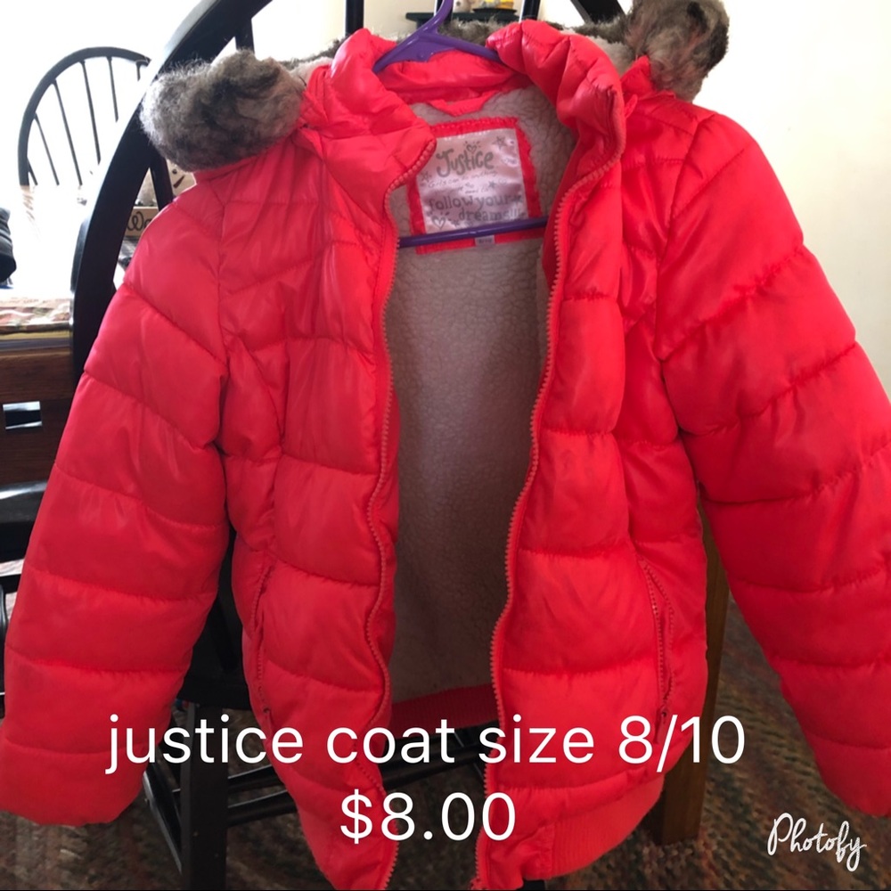 Justice puffer coat